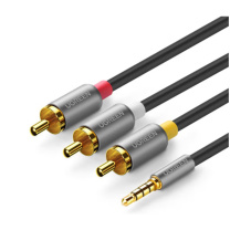 绿联 UGREEN AV线 复合音视频连接线 3.5mm音频线一分三红白黄转接线 20894 AV138 1.5米