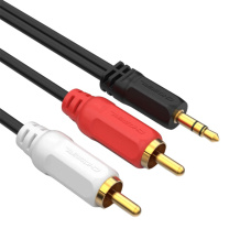 秋叶原 CHOSEAL 音频线 QS3002T1D5 (黑色) 材质:PVC;精炼铜 规格:3.8×1500mm