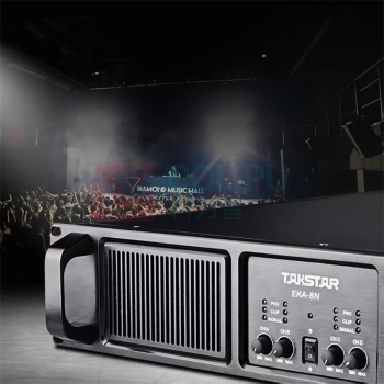 得胜 TAKSTAR 双通道专业功放 EKA-8N 483*88*447mm(含把手) 定压定阻功放机 HiFi高保真 会议室餐厅KTV工程安装与户外演出