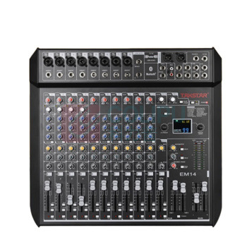 得胜 TAKSTAR 调音台 EM14 14路 立体声带蓝牙USB效果器