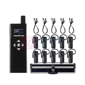 得胜 TAKSTAR 气传导讲解器 WTG-550 43L*14.5W*117H(mm) (黑色) 导览升级1拖10 旅游观光企业参观大型会议同声传译