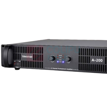 得胜 TAKSTAR 纯后级功放 A-200 485×370×88mm 专业音频舞台音响演出工程定阻功放机 双通道模拟功放