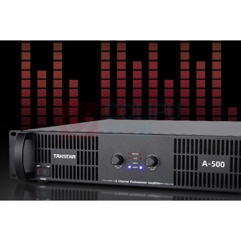 得胜 TAKSTAR 纯后级功放 A-500 485*370*88mm 专业音频舞台音响演出工程定阻功放机 双通道模拟功放