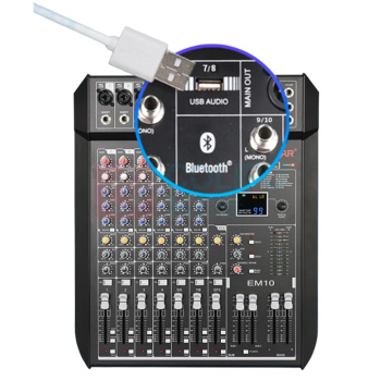 得胜 TAKSTAR 调音台 EM10 10路模拟调音台,带蓝牙USB效果器