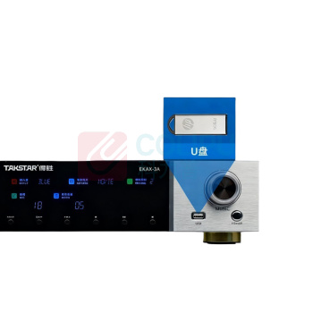 得胜 TAKSTAR 拉OK功放 EKAX-3A 480*380*90mm 双混响带音乐和录音输出反馈抑制功能家庭KTV会议背景音乐功率放大器