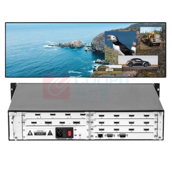 也仁 LED视频拼接处理器 YL001 1920x1080 8进8出 开4窗口 (黑色)