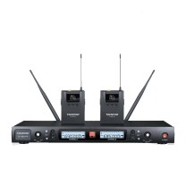 得胜 TAKSTAR 一拖二无线领夹麦 TS-8807PP 双通道UHF频段红外对频
