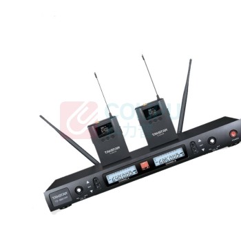 得胜 TAKSTAR 一拖二无线领夹麦 TS-8807PP 双通道UHF频段红外对频