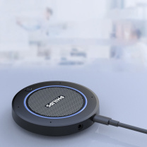 飞利浦 PHILIPS 全向麦克风 PSE0400 视频会议全向麦克风拾音麦 USB免驱 串联扩展5米拾音麦-不带喇叭