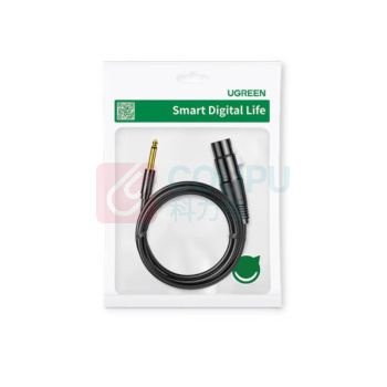 绿联 UGREEN 6.5mm公转卡侬母话筒线 20719 AV131 2米