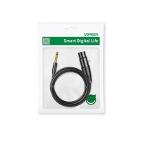 绿联 UGREEN 6.5mm公转卡侬母话筒线 20719 AV131 2米