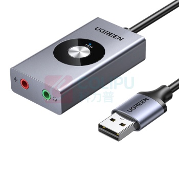 绿联 UGREEN USB7.1外置声卡 50711 CM190 (星空灰色)