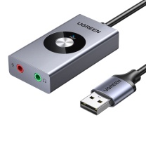 绿联 UGREEN USB7.1外置声卡 50711 CM190 (星空灰色)