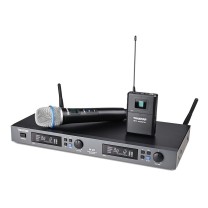 得胜 TAKSTAR 麦克风 M-2R 灵敏度≤-85dBm (黑色) 真分集无线麦克风双手持