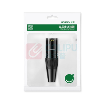 绿联 UGREEN 卡侬公插头 三芯卡农接麦克风话筒音频信号转接插头 XLR音频平衡接功放调音台音响配件 80439 AV162
