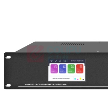 宏视道 HOSODO 高清视频矩阵插卡式无缝混合矩阵切换器 HSD-AV-HDVI-16W 内置7寸彩色触摸屏