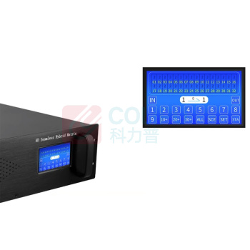 宏视道 HOSODO 高清视频矩阵插卡式有缝混合矩阵切换器 HSD-AV-HDVI-16 前置1.8英寸LCD