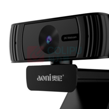 奥尼 aoni 摄像头 C39 400万 2K高清 USB 内置双麦克风 摄像头 黑色