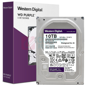 西部数据 WD 紫盘Pro 10TB SATA6Gb/s 7200转256M 监控硬盘 WD101EJRP