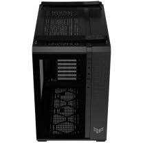 华硕 ASUS 弹药库机箱 双仓设计/免工具拆卸/黑色海景房/创新散热/GPU支架 TUF GAMING GT502
