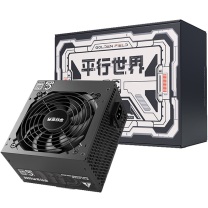 金河田 台式电脑电源 平行世界G550W 中国质量认证CQC&80PLUS白牌认证/大单路12V/兼容4060TI (黑色)