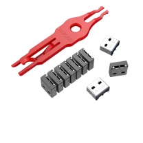 奥卡斯 usb端口锁 ACPT USB-BK-10 (10个锁+1个钥匙)为1组 (黑色)