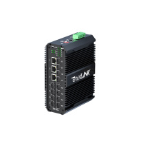 netLINK 工业交换机 千兆12光3电光纤收发器 DC12V-54V导轨式 HTB-6000-15-12GX3GE-SFP
