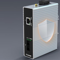 netLINK 百兆1光1电工业级交换机 单模双纤光纤收发器 导轨式 HTB-6000-10S-1FX1FT-25KM