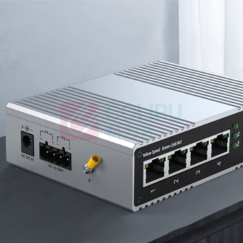 netLINK 百兆1光1电工业级交换机 单模双纤光纤收发器 导轨式 HTB-6000-10S-1FX1FT-25KM