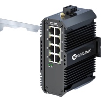 netLINK 导轨式 DC12V-54V HTB-6000-12S-8FT 8口百兆