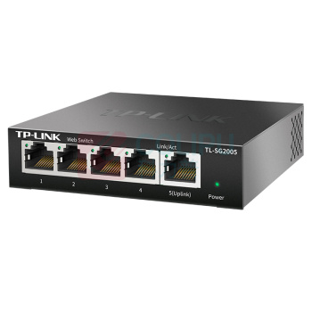 普联 TP-LINK 云管理交换机 网线分线器 分流器 TL-SG2005 五口全千兆Web网管