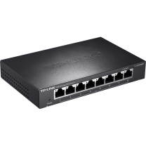 普联 TP-LINK 分线器分流器集线器PoE交换机 TL-SG2008MP 全千兆Web网管8口千兆PoE供电