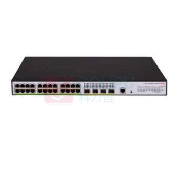 华三 网络交换机 S5130V2-28P-HPWR-LI 24口千兆电+4千兆光纤口/POE供电375W/IPv6/堆叠