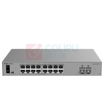 锐捷 Ruijie 16口千兆AI网管POE交换机 RG-ES218GS-P-E