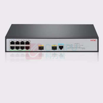 华三 H3C 8口千兆电+2千兆光纤口二层WEB网管企业级网络交换机POE供电 S5008PV5-EI-HPWR 125W 
