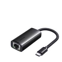 绿联 UGREEN USB-C 2.0有百兆线网卡 15633 CM650 (黑色)
