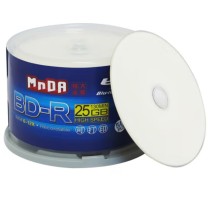 铭大金碟 MNDA 光盘 BD-R 6-12速 25G 蓝光可打印 50片桶装 