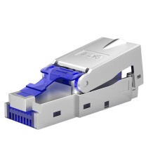 麦森特 MAXCENT 超六类屏蔽免打水晶头CAT6A服务器RJ45网络万兆免压网线水晶头 MJP-C6M01
