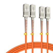 SK-LINK 光纤跳线 SK-TX1GMM-2SCSC1M SC-SC千兆多模双芯UPC 50/125um 低烟无卤 1米 机房收发器 OM2尾纤