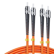 SK-LINK 光纤跳线 SK-TX1GMM-2STST2M ST-ST 千兆多模 双芯 UPC 50/125um 低烟无卤 2米