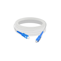EB-LINK 光纤跳线 15米 SC-SC 单模单芯 工程电信级 蝶形皮线 室内 1芯 2钢丝 LSZH 低烟无卤 成品光缆 带接头