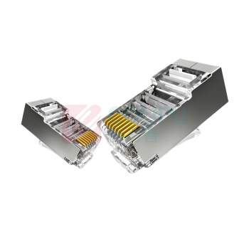 麦森特 MAXCENT 网线水晶头 MJP-C550 22.4×11.6×8.1mm (银色) 盒 RJ45 PC;铜