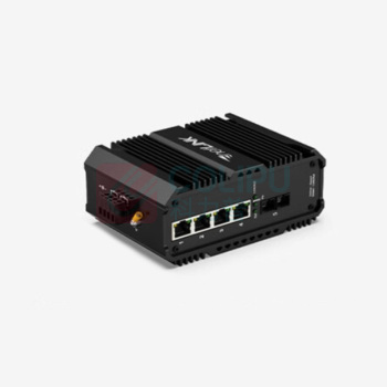 netLINK 千兆1光4电工业级光纤收发器 单模双纤光电转换器 导轨式一台 HTB-6000-15-1GX4GE-20KM