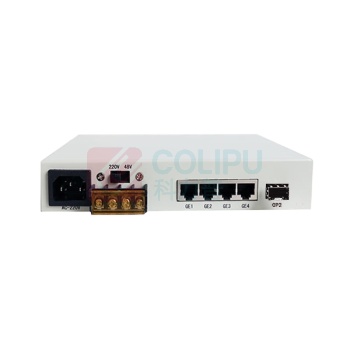 netLINK 纯物理隔离型光纤收发器 4千兆电+1万兆光 单模双纤 1对 HTB-1XG4GEV-20KM