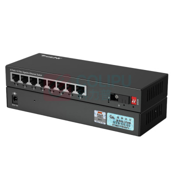 netLINK 千兆1光8电单模单纤光纤收发器隔离型光电转换器电信级100KM一对 TB-GS-03/8GEV-100AB
