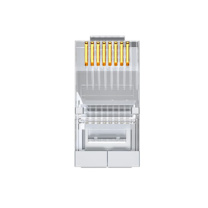 山泽 SAMZHE 工程级六类千兆网络屏蔽水晶头 PB6010 10个 RJ45网线8P8C网线接头FTP铜壳