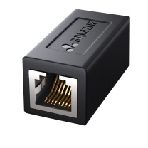 山泽 SAMZHE 网络转接头 RJ45网线连接器对接头 101BK RJ45网口 网线对接头