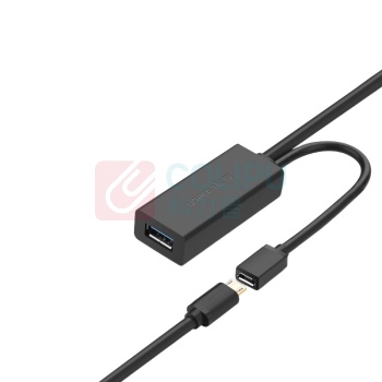绿联 UGREEN USB3.0延长线公对母数据连接线带供电 US175 10米