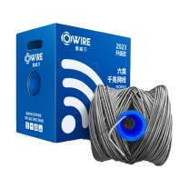 奥威尔 OWIRE 网线 SSKJ-C6-66BL 0.56mm加粗线径 (灰色) 六类4对非屏蔽网线 305.00 米/箱