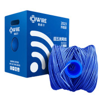 奥威尔 OWIRE 网线 SSKJ-C5E-60BL 0.50mm加粗线径蓝超五类非屏蔽网线305.00米/箱 (蓝色)